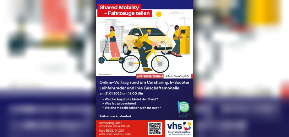 Online-Vortrag rund um Carsharing, E-Scooter, Leihfahrräder und ihre Geschäftsmodelle am 21.01.2025 um 18.00 Uhr - 1